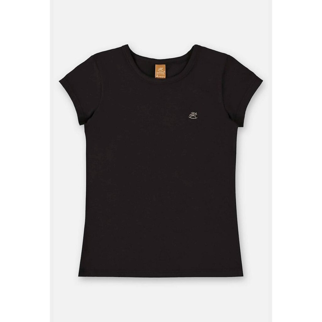Blusa Infantil Manga Curta Básica em Cotton Up Baby