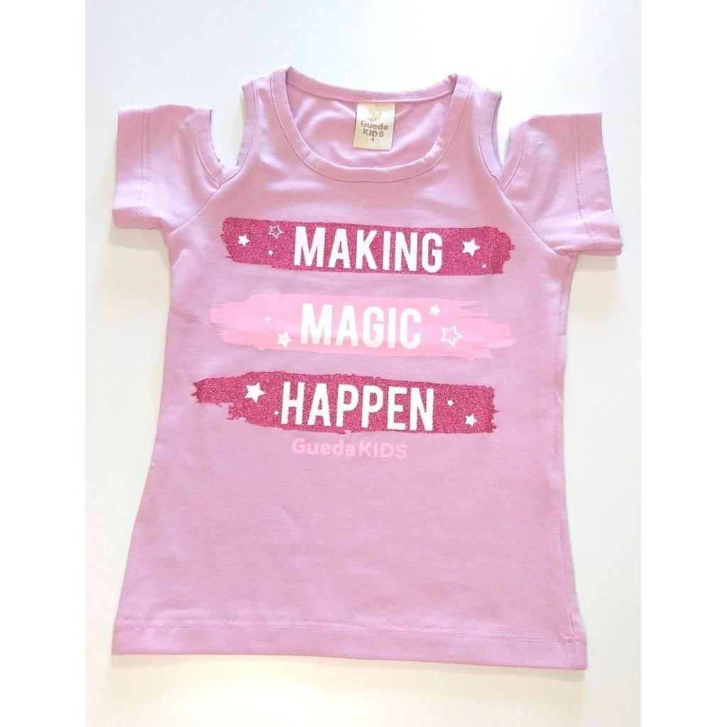 Blusa Infantil Manga Curta, Magic - Gueda