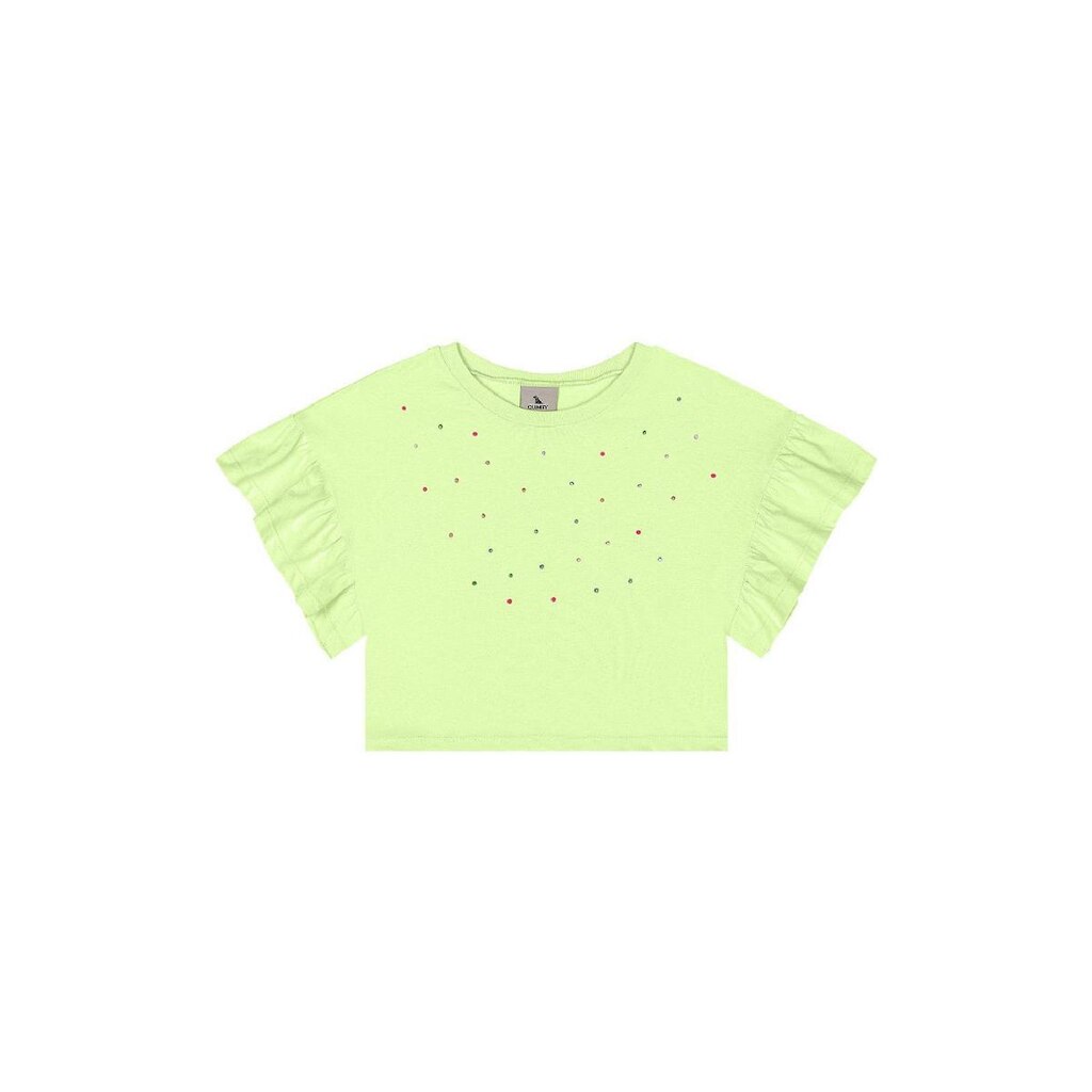 Blusa Infantil Manga Franzida Strass Quimby
