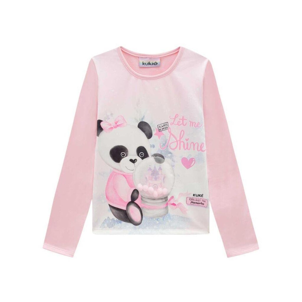 Blusa Infantil Manga Longa Em Termoskin Urso Ref 64513