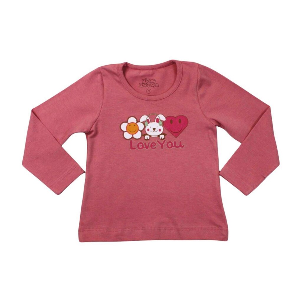 Blusa Infantil Manga Longa Estampa Love 1420 - Bicho Bagunça