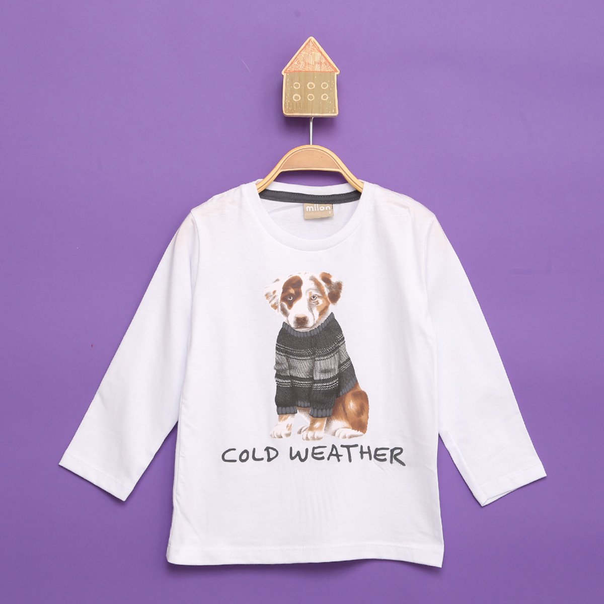 Blusa Infantil Manga Longa Milon Dog Cold Weather - Branco Menor preço em Blusa Infantil Manga Longa Milon Dog Cold Weather - Branco