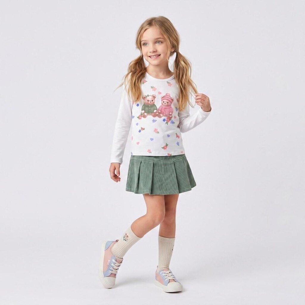 Blusa Infantil Manga Longa Ursinhos Upalôo