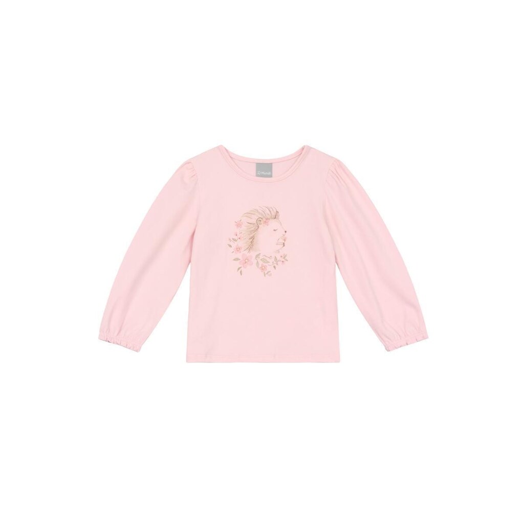 Blusa infantil menina com estampa metalizada Mundi