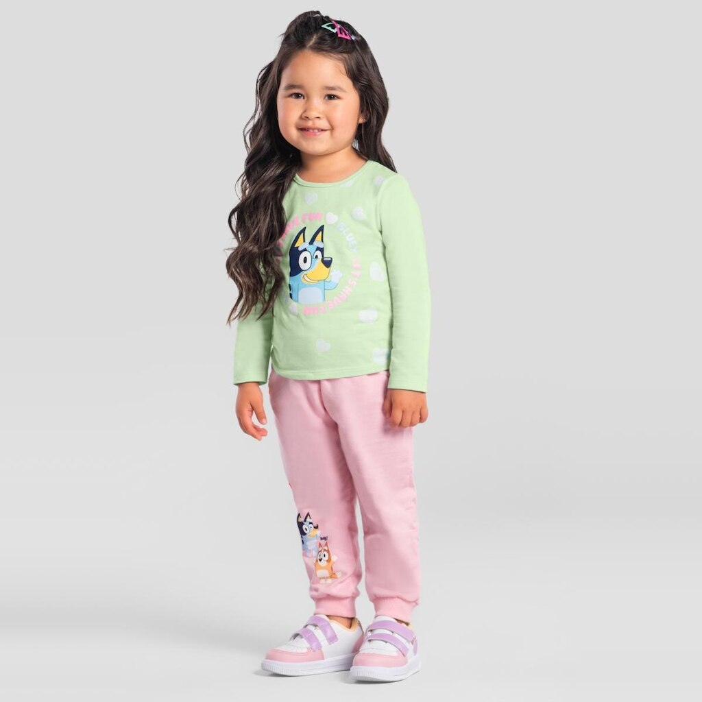 Blusa infantil menina da Bluey com glitter Brandili
