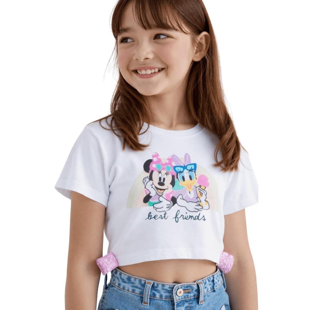 Blusa Infantil Menina Daisy Branca
