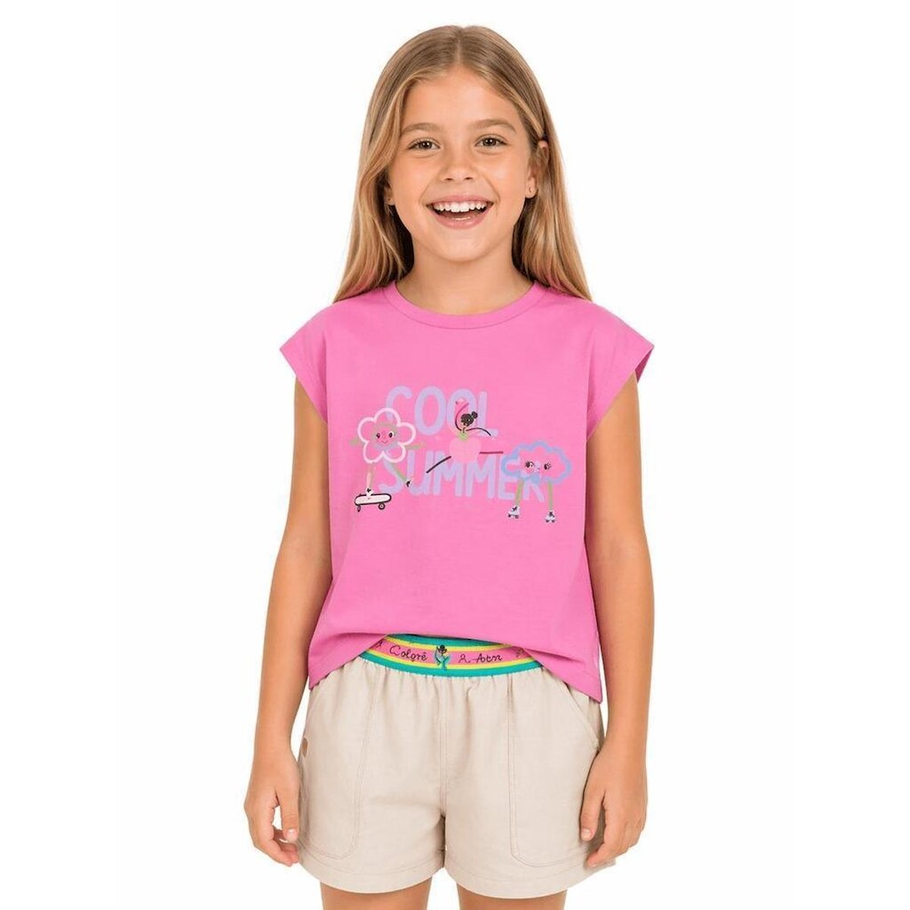 Blusa Infantil Menina Diversão Alphabeto