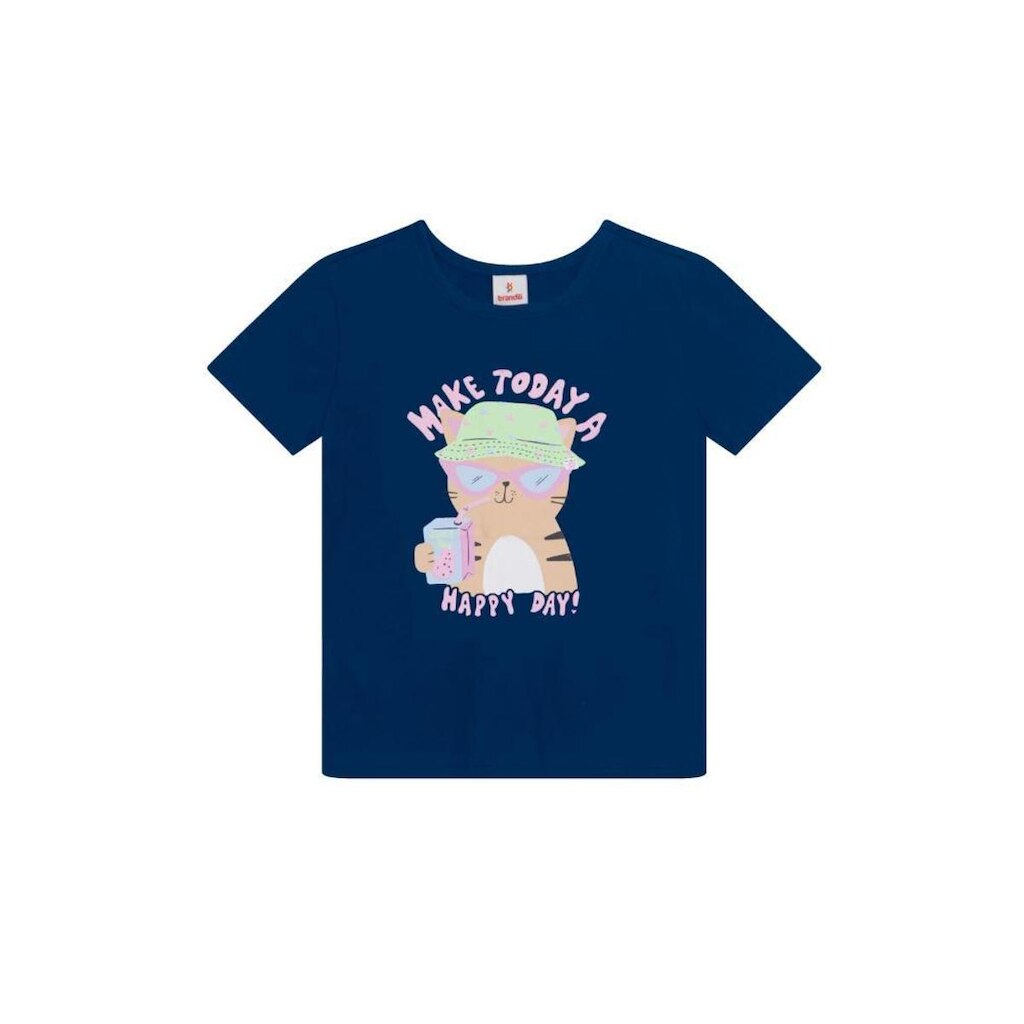 Blusa infantil menina em meia malha Brandili