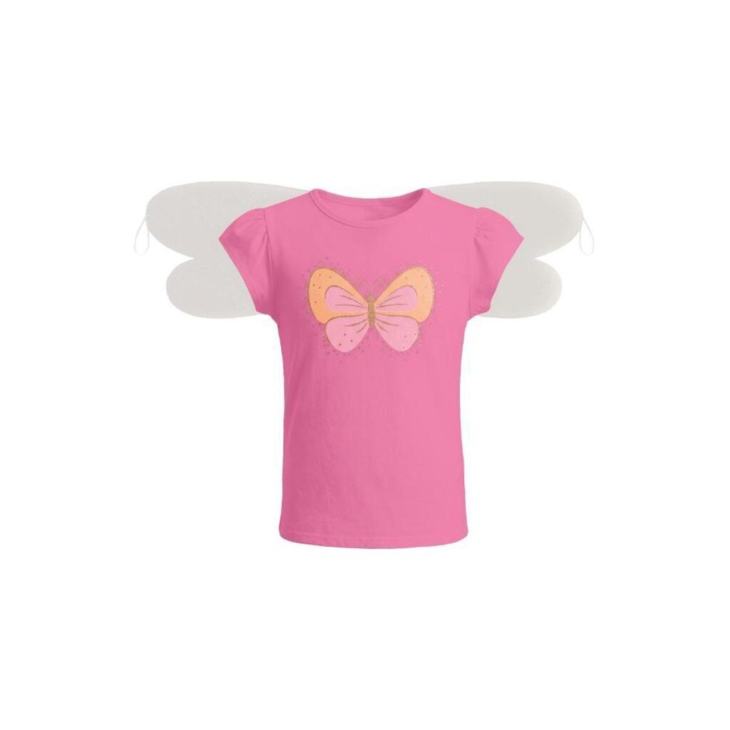 Blusa infantil menina em meia malha com asas de boboleta Brandili