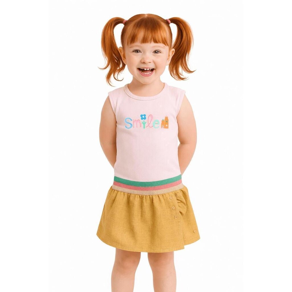Blusa Infantil Menina Lá No Meu Castelo Alphabeto Rosa