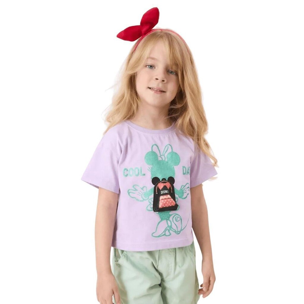 Blusa Infantil Menina Minnie Mouse Disney Detalhe Divertido