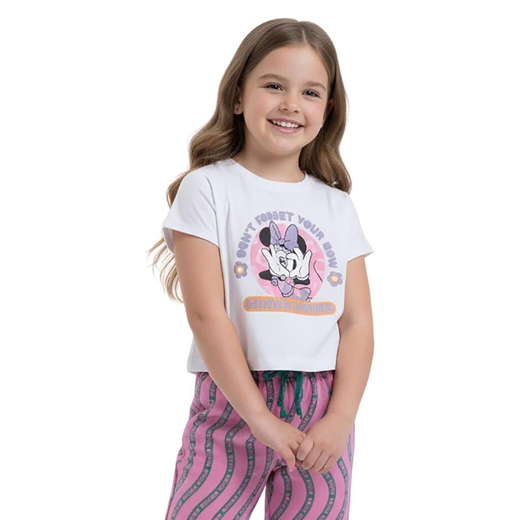 Blusa Infantil Menina Minnie Mouse Pop Disney Laço Delicada