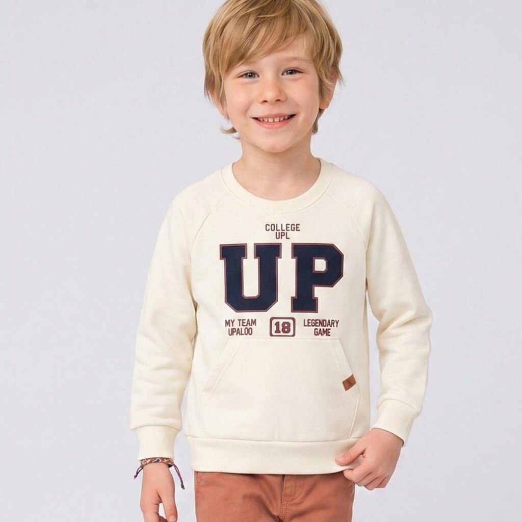 Blusa Infantil Menino Moletom Manga Longa Up Upalôo