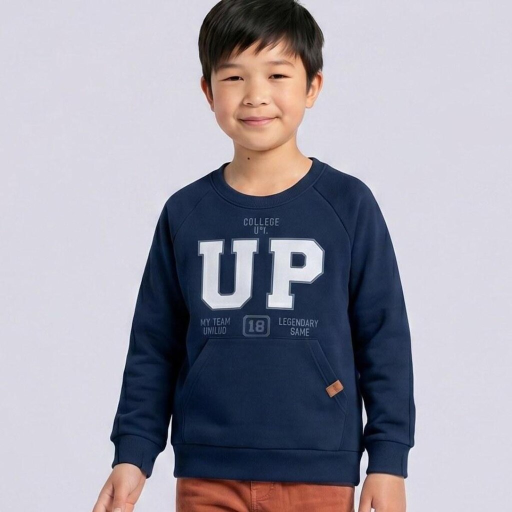 Blusa Infantil Menino Moletom Manga Longa Up Upalôo