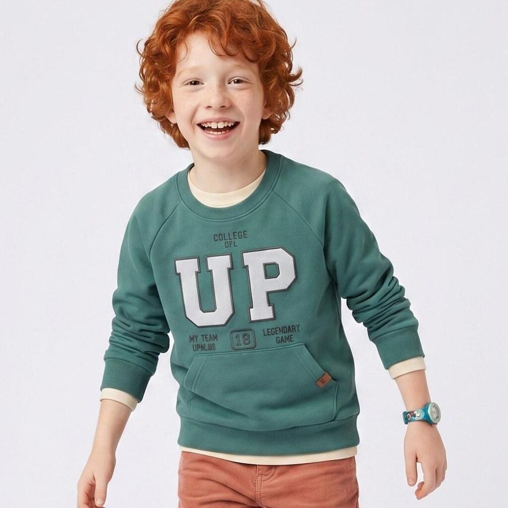 Blusa Infantil Menino Moletom Manga Longa Up Upalôo