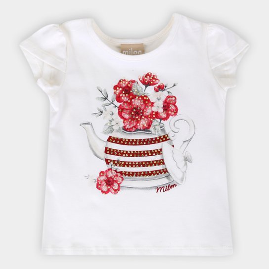 Blusa Infantil Milon Estampada Feminina - Off White