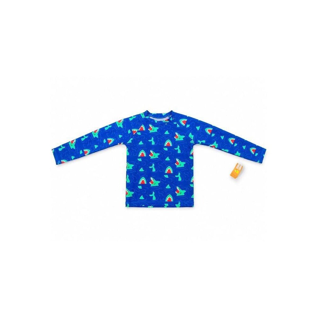 Blusa Infantil UV Menino Tubarões Alphabeto Azul