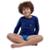 Blusa Infantil Uv50+ Térmica Menino Proteção Solar Segunda Pele - Azul Escuro