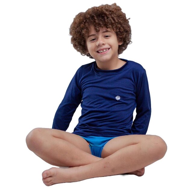 Blusa Infantil Uv50+ Térmica Menino Proteção Solar Segunda Pele