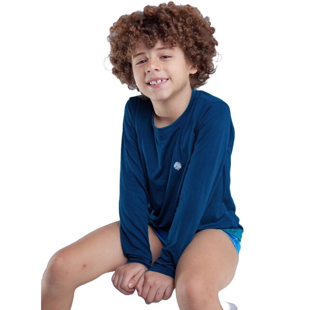 Blusa Infantil Uv50+ Térmica Menino Proteção Solar Segunda Pele