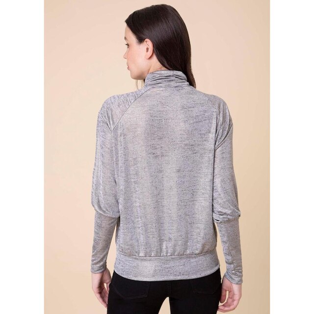 Blusa Jersey Foil Cinza mescla P
