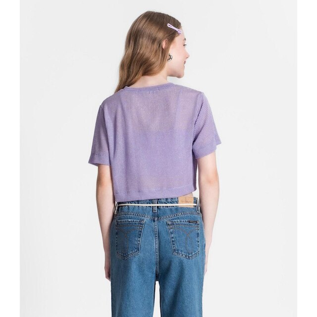 Blusa Juvenil Feminina Com Sobreposição Minty Roxo