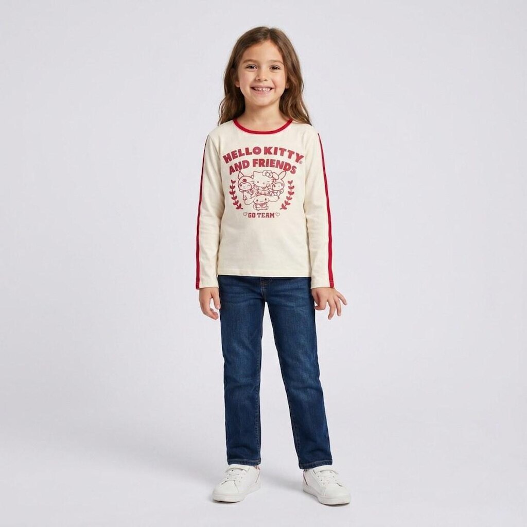 Blusa Juvenil Menina Hello Kitty Go Team