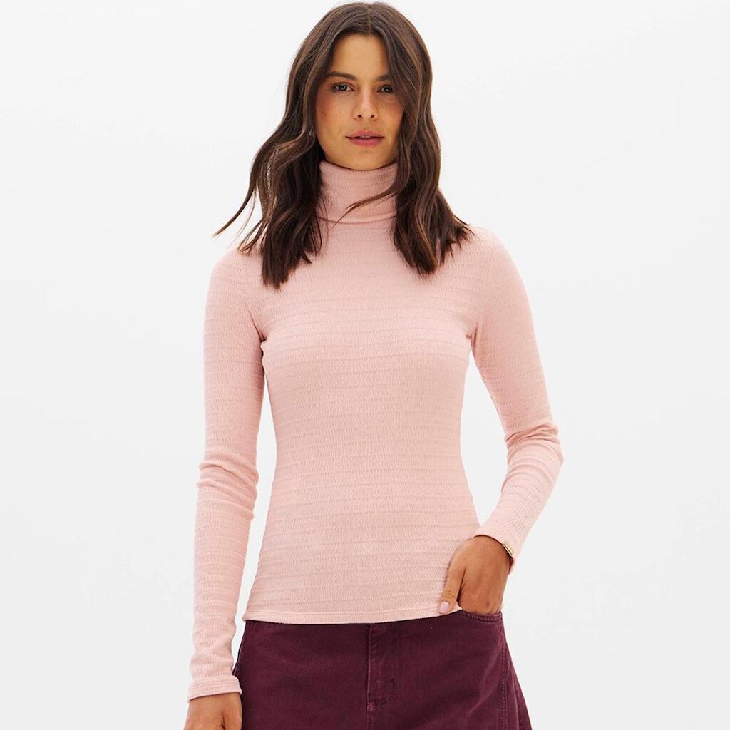 Blusa Lança Perfume Canelada Gola Alta Ml Feminino