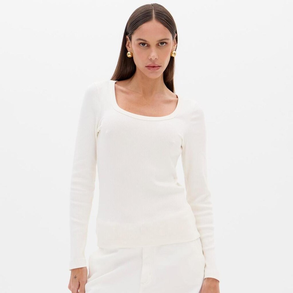 Blusa Lança Perfume Canelada Longa Feminino
