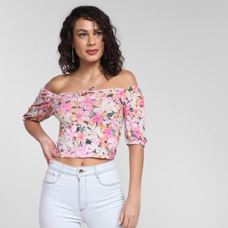 Blusa Lecimar Ombro a Ombro Feminina