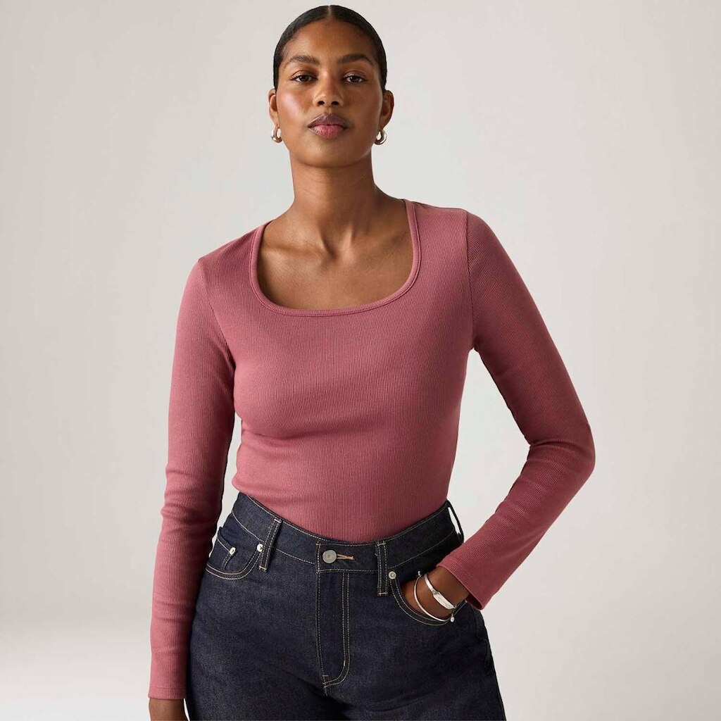 Blusa Levi's Essential Rosa Manga Longa Feminina