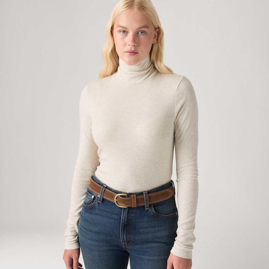 Blusa Levi's Mia Layering Turtleneck Bege Manga Longa Feminina