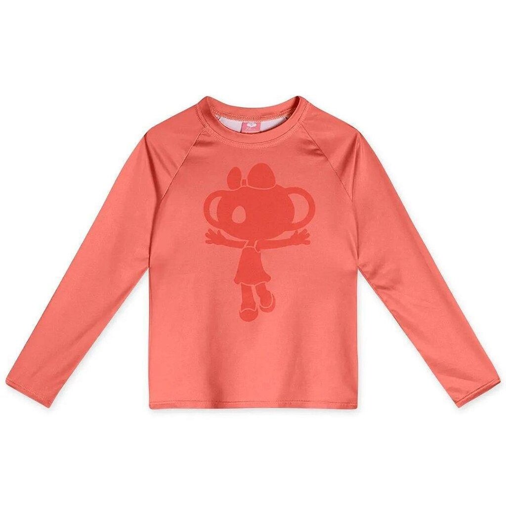 Blusa Lilica Ripilica Proteção Manga Longa Solar Laranja