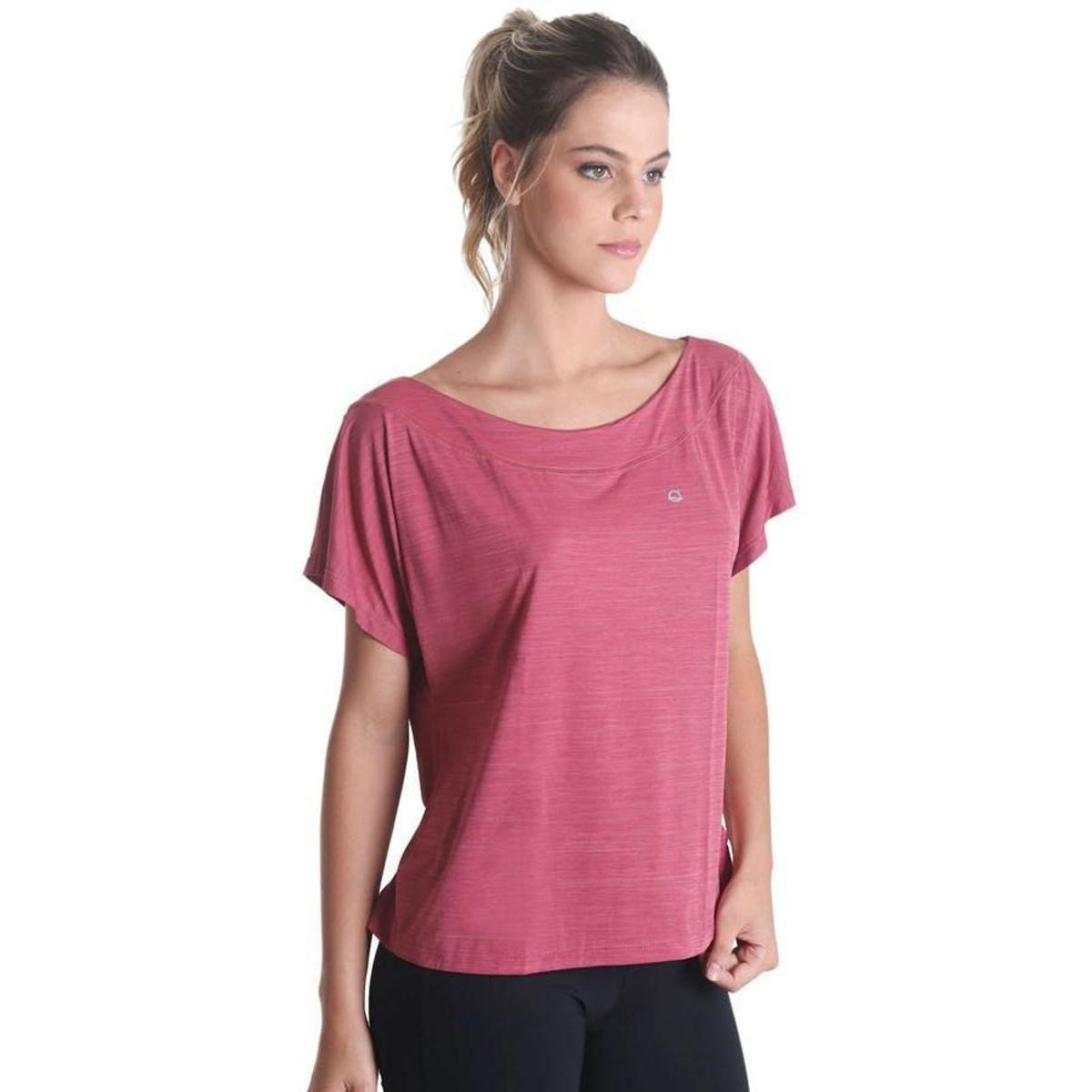 camiseta feminina gola canoa