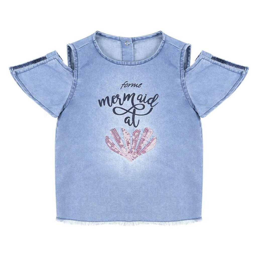 Blusa Look Jeans Reta Jeans - 01 - UNICA