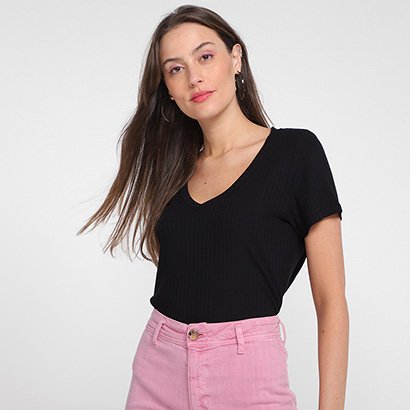 Blusa Lunender Canelada Feminina - Feminino