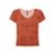 Blusa Lunender Manga Curta Estampada Laranja Tam. M - Laranja