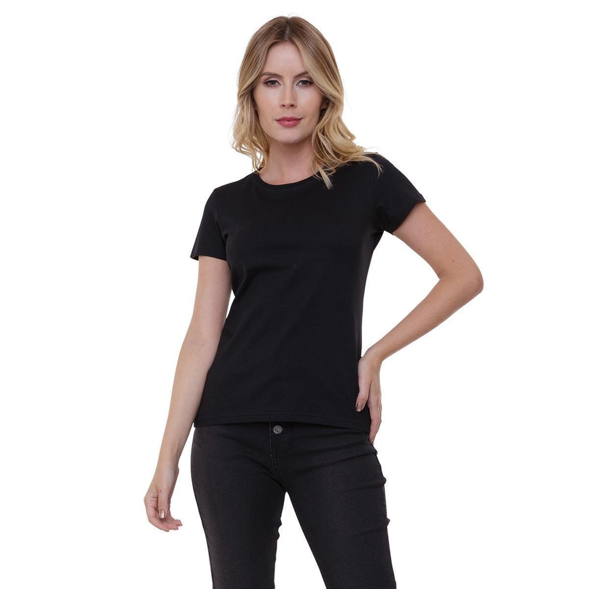 BLUSA MALWEE BASICA FEMININA GOLA REDONDA - Preto Menor preço em BLUSA MALWEE BASICA FEMININA GOLA REDONDA - Preto