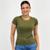 Blusa Malwee Básica Manga Curta Gola Redonda Feminina - Verde Militar
