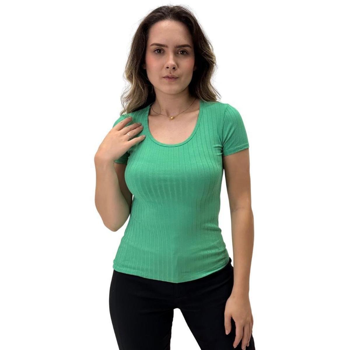 Blusa Malwee Manga Curta Canelada Feminina Zattini - Main Image