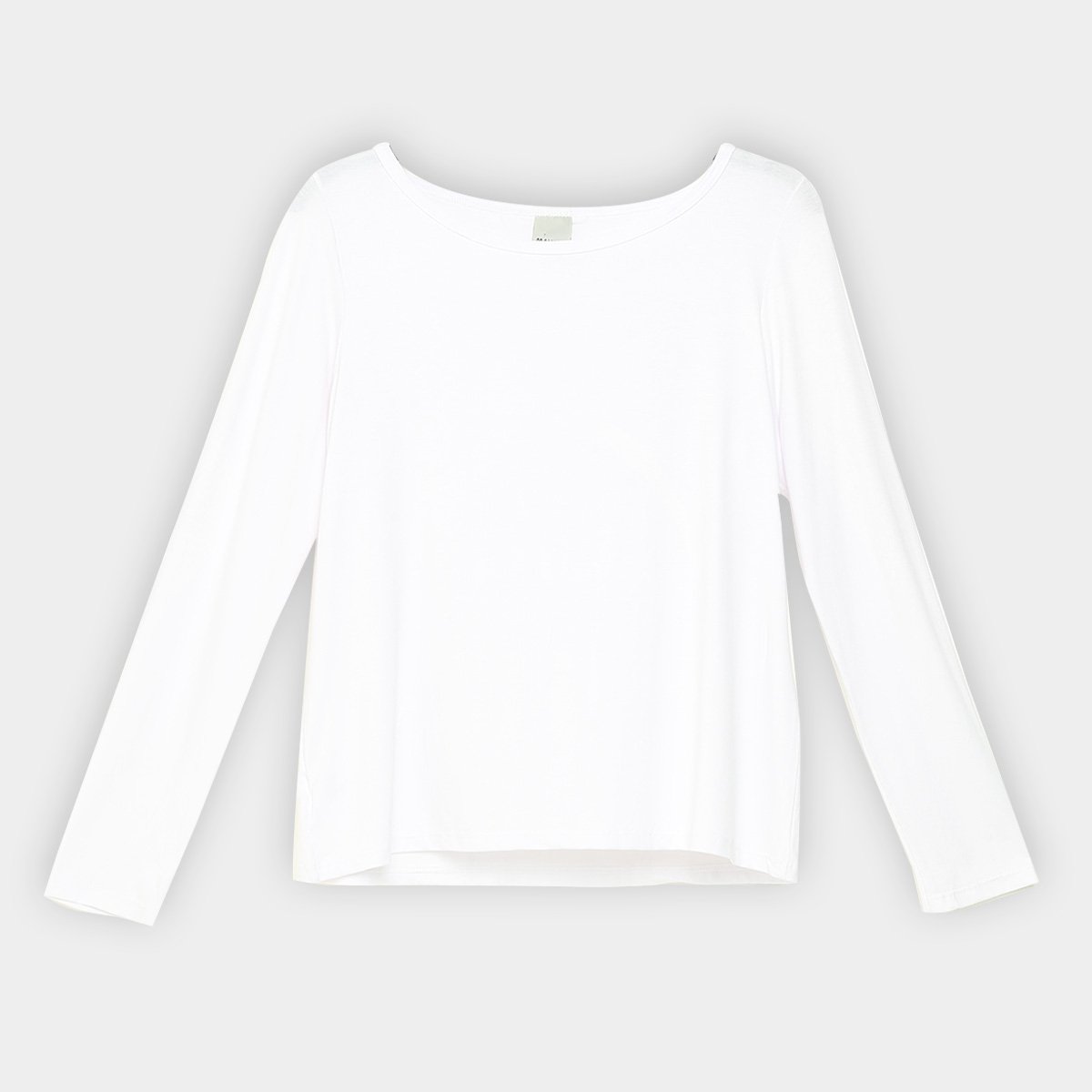 Blusa Malwee Manga Longa Básica Feminina - Branco Menor preço em Blusa Malwee Manga Longa Básica Feminina - Branco