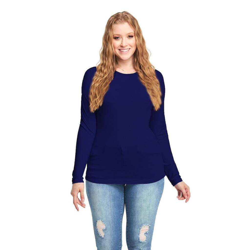 Blusa Manga Comprida Viscolycra Segunda Pele Gola Redonda C12-ROSA-GG
