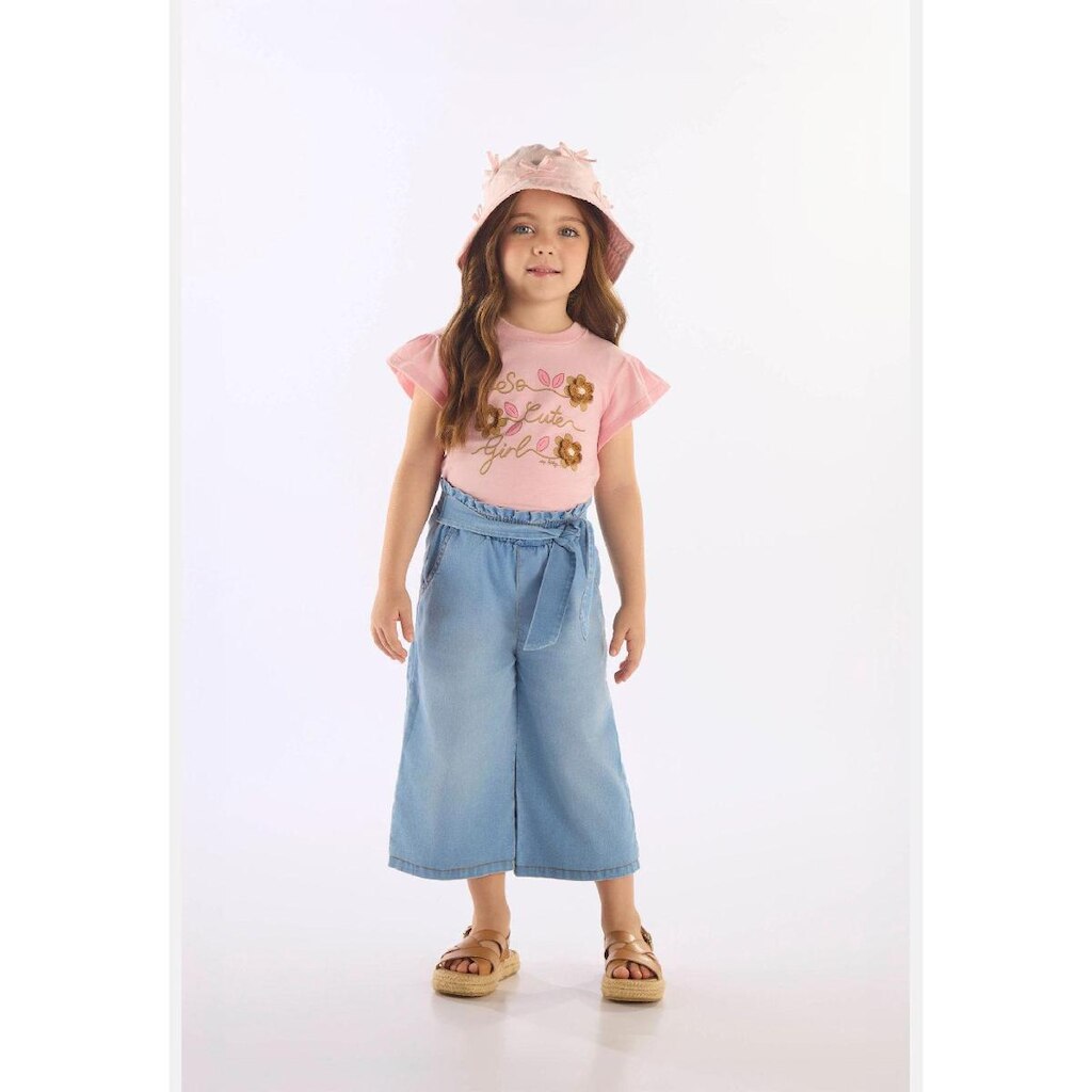 Blusa Manga Curta Infantil Algodão Up Baby