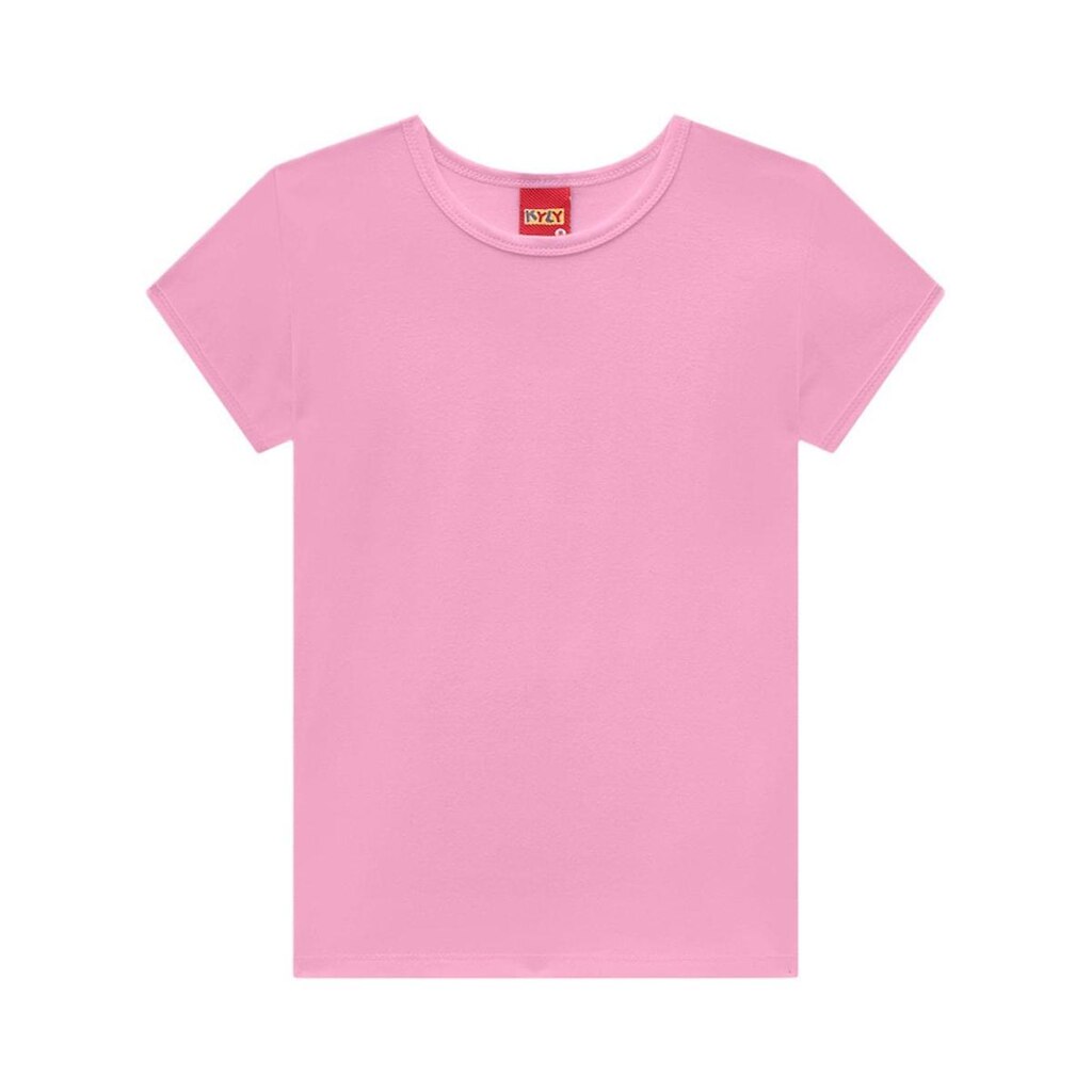 Blusa Manga Curta Kyly 107600 Infantil Menina Cotton T. 04/16
