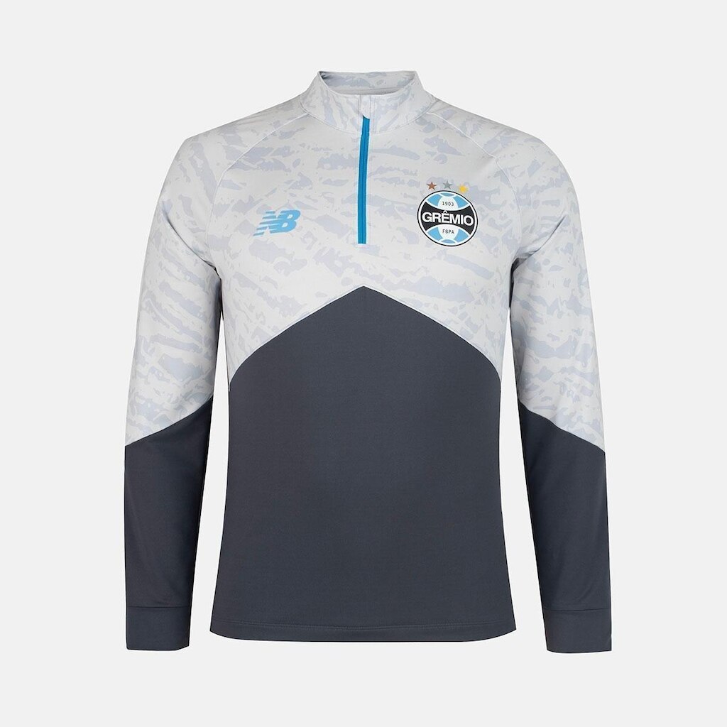 Blusa Manga Longa 1/2 Zíper Treino Grêmio 2026 Masculina