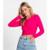 Blusa Manga Longa Em Ribana Canelada Endless Rosa - Rosa