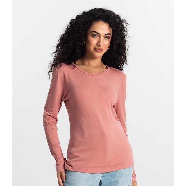 Blusa Manga Longa Feminina Rovitex Rosa