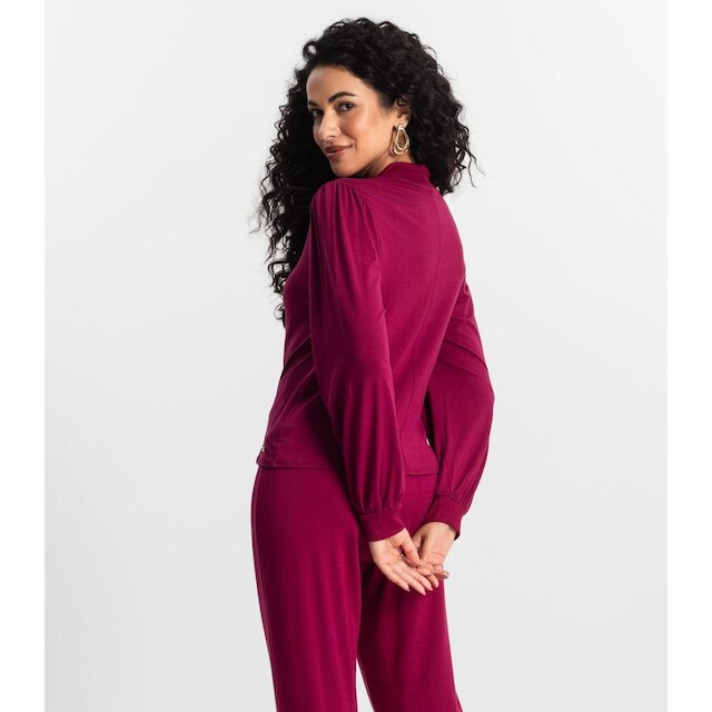 Blusa Manga Longa Feminina Rovitex Vermelho
