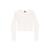 Blusa Manga Longa Juvenil em Ribana Canelada Gloss - Off White