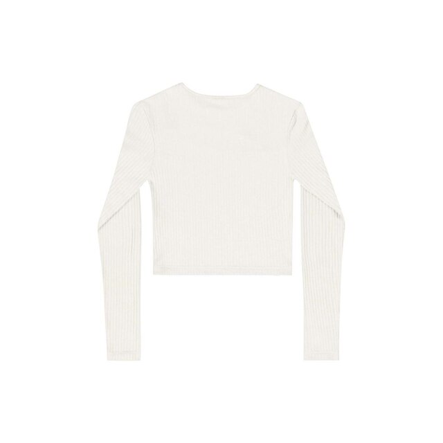 Blusa Manga Longa Juvenil em Ribana Canelada Gloss